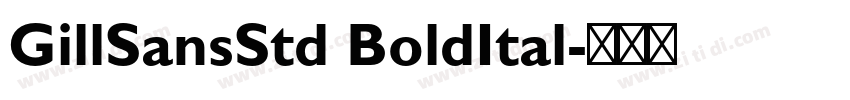 GillSansStd BoldItal字体转换